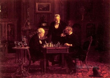  thomas art - The Chess Players Realism Thomas Eakins